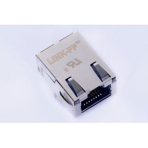 Quality SMD / THT Magnetic RJ45 Jack 10/100BaseT 1X1 OG/Y With Tab Up 0875-1X1T-P2 for sale