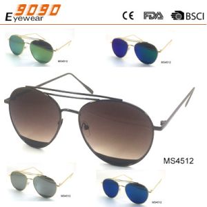 Unisex round sunglasses with metal frame, special retro designer stylish, UV400