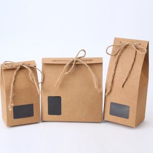 China Biodegradable Food Safe Medium 250g Kraft Paper Gift Bags on sale