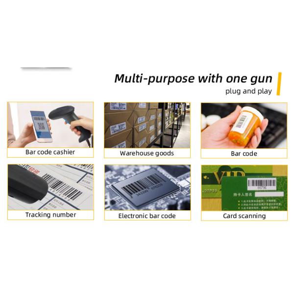 Eryin 2D Handheld Scanner Wireless Android Compatible and Perfect for Passport Scanning