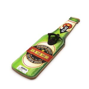 Custom Shape Wall Hanging Bottle Opener 40 X 10 X 0.9 Cm For Beer Cap
