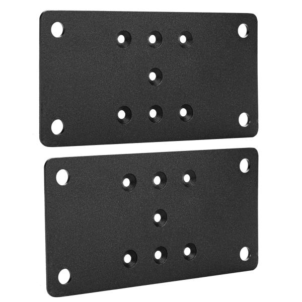 Black Steel Plate Post Anchor Base 2 pc for Wood Joint Wood Fence and Mail Post