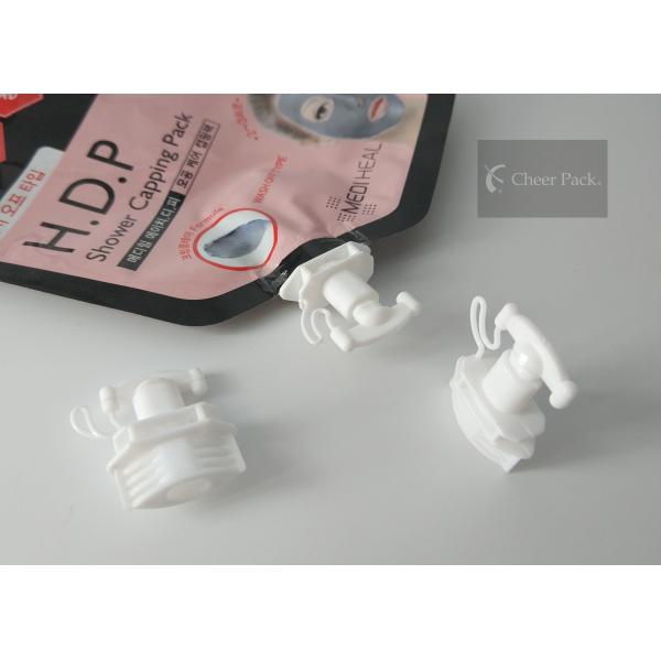 White Security Plastic Twist Spout Cap 22Mm Heat Seal Size , OEM/ODM Available