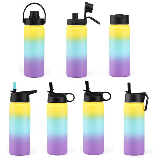 Hot Sale OEM Double Wall Vacuum Flask Insulated Stainless Steel Water Bottle With Customer Logo 15oz 18oz 32oz