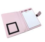 B5 PU Leather Business Pink Hardcover Notebook 4C Buckle Closure With Notepad