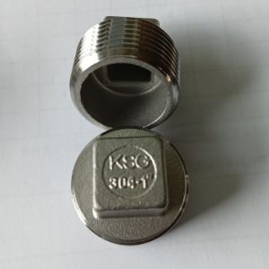 Quality 1" Stainless Steel Cast Fittings Threaded Square Head Plug ISO 49-1994 for sale