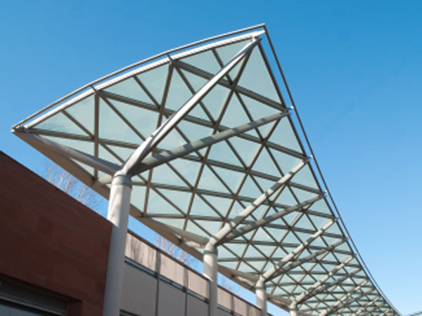 Buy Canopy Frosted Glass Balcony Panels , Coloured Toughened Glass at wholesale prices