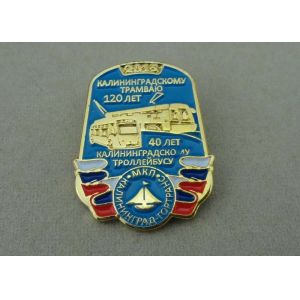 Die Stamped Soft Enamel Military Pin , Zinc Alloy Material Badge