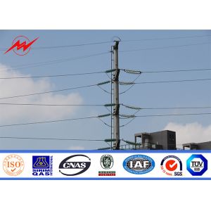 ASTM A572 GR50 15m Steel Tubular Pole For Power Distribution Line Project