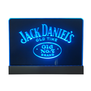 Buy 200x300mm desktop blue led edgelit sign with engraved logo at wholesale prices