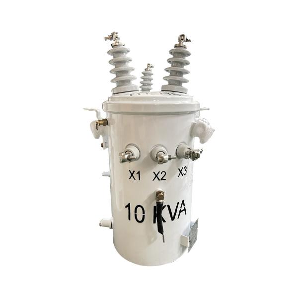 Buy 10kva Single Phase Pole Mounted Transformer Oil Immersed Type 4160V To 240V at wholesale prices