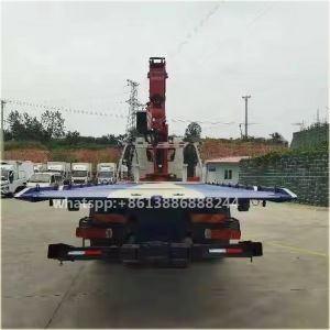 FAW 10 Tons Wrecker With 8tons Crane Boom Truck Crane Truck