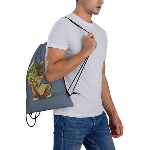 Waterproof Anime Drawstring Backpack Bulk Cartoon String Backpack Drawstring