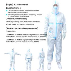 PPE Disposable Protective Clothing With Elasticated Band And Ankles