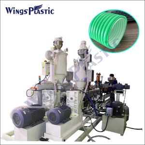 PE PVC HDPE Corrugated Pipe Extruder Machine 180kg/H Capacity