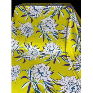 100% Silk 20MM China Yellow Rose Women Fashion Dress