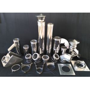 China Professional Double Wall Fireplace Pipe 0.5mm 0.8mm 1.0mm Thickness Customizable on sale