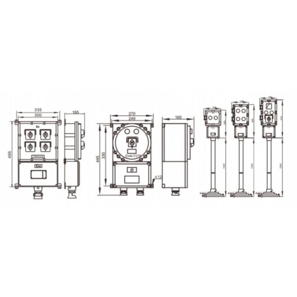 ATEX Explosion Proof Control Station 220/380VAC Flameproof Electrical Control Box With Multiple Thread Sizes G1/2" To G2