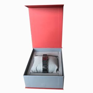 Red Cardboard Paper Empty Wrist Watch Gift Box Packaging Customized