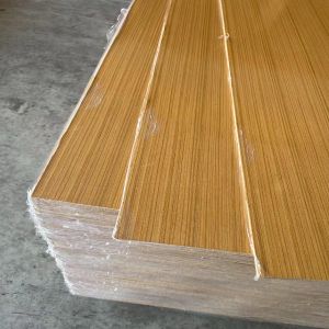 UV Topcoat Teak Veneer Plywood Engineered Sheets 25mm For Wall Paneling