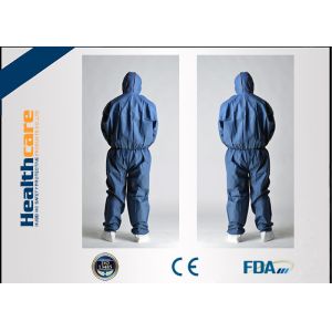 CE Approved Disposable Protective Coveralls Nonwoven Suits White / Yellow / Blue