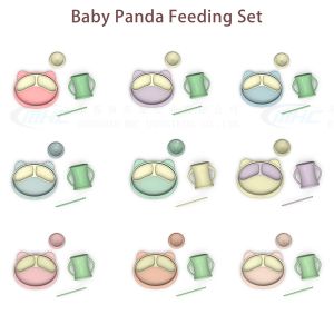 MHC Custom Animal Panda Baby Feeding Plate Bpa Free Non Toxic Dining Suction