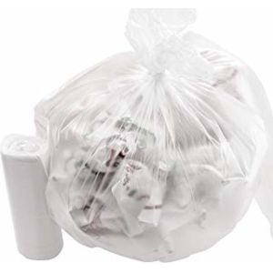 Leak-Proof Clear 4 Gallon Trash Can Liners 100Pk Small Coreless Plastic Garbage