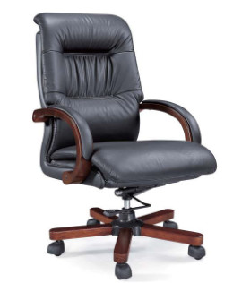 Buy luxury office wooden frame swivel manager arm chair at wholesale prices