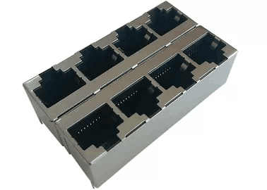 China LPJE686-0DNL Vertical RJ45 2×4 Connector Shielding For IoT Gateways on sale