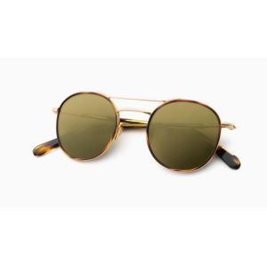 Ultralight Pure Titanium Sunglasses Acetate Lining with double Bridges Round