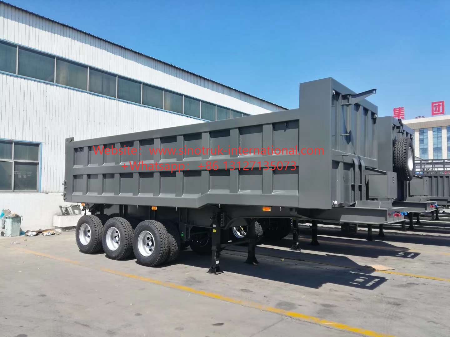 China 3-Axle Self-Unloading Semi-Trailer: 50CBM & 80-100T Load-Bearing Capacity on sale