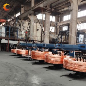 Vertical Copper Rod Production Line with 5000KG Weight and Video Outgoing