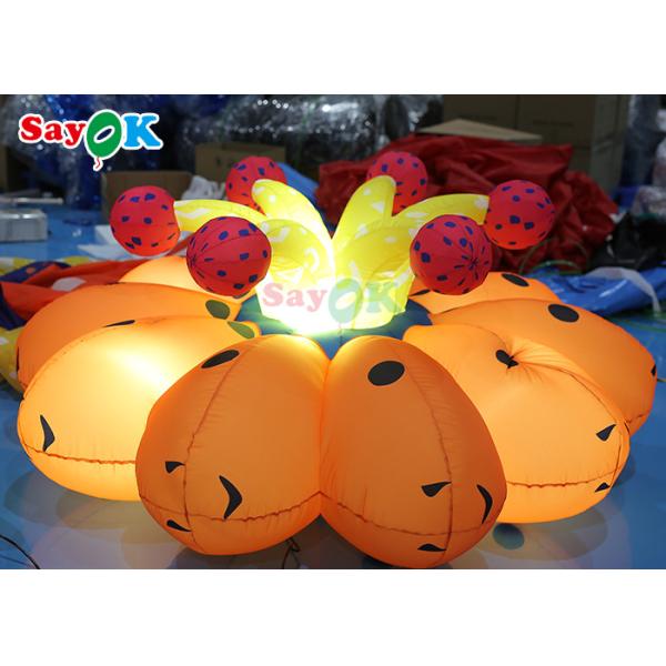190T Oxford Cloth Inflatable Led Flower Plants For Wedding Decoration Lighting