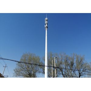 Signal Telecom Mobile Cell Tower High Mast CO2 Welding / Submerged Arc Auto