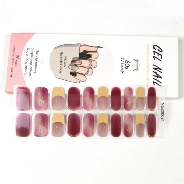 New design gel nail wraps LED lamp gel strips OEM Gel nail Beauty Products Finger Nail Art