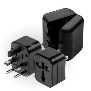 Black AC Travel Adapter , 58*58*56mm US UK AUS EU Universal Travel Adapter