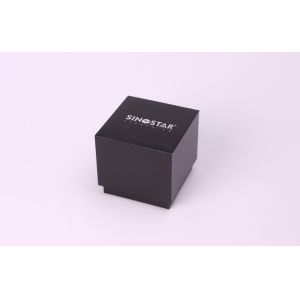 Black MDF Gift Single Watch Box Packaging Screen Printing Recyclable With Pillow