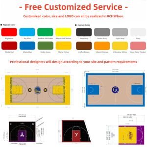 Pp Modular Interlocking Pickleball Sport Court Floor Tiles 3x3 Basketball Court