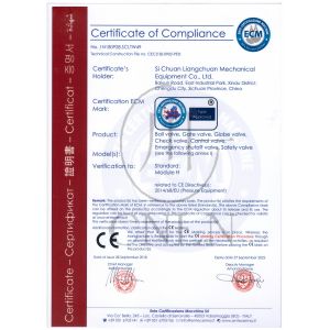 SiChuan Liangchuan Mechanical Equipment Co.,Ltd Certifications