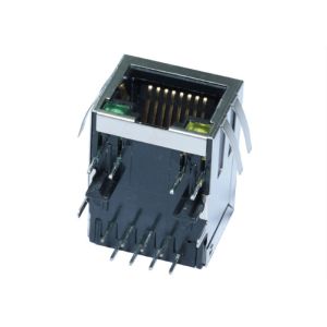 J1B1211CCD RJ45 Modular Jack Integrated 10/100Base-T Magnetics LPJ4012AHNL