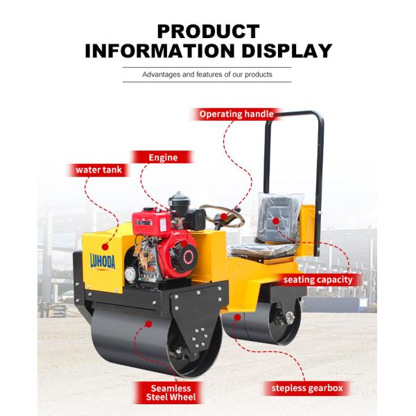 Construction Machinery 2ton 3ton 4ton 5ton Mini Road Roller Machine Road Machinery Soil Compactor
