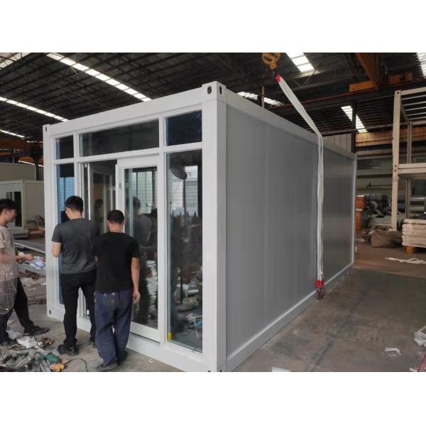 Buy Light Steel Structure Office Flat Pack Container House With Glass Wall at wholesale prices