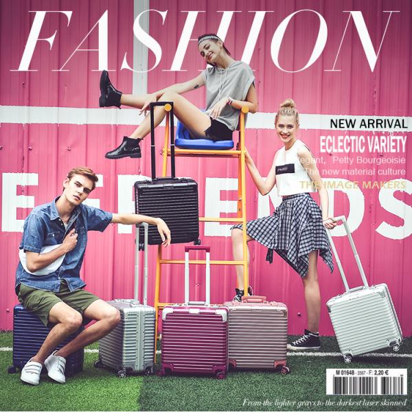 18 inch luggage, multifunctional small boarding luggage, business aluminum frame suitcase, men's and women's password 17 travel hard box