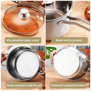 Escalation Series 5Pcs Multi-Purpose Kitchen Pots Cooking Cookware Sets