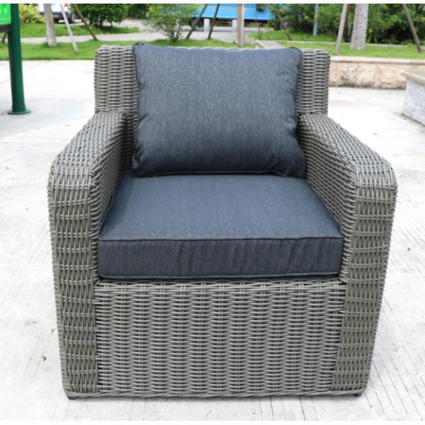 3 Seater Rattan Outdoor Sofa Terrace Furniture Garden Rope Leisure Black Wicker