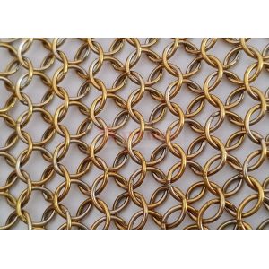 Electroplating 0.8mm X 7mm Metal Ring Mesh For Space Divider Curtain