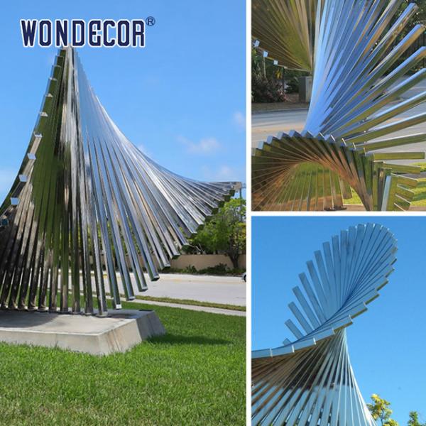 3d Stainless Steel Sculpture Artists Lottery Gradual Spiral Square Tube Geometry