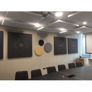 China Wall Panels Fabric Wrapped Acoustic Sound Absorbing Fiberglass Board on sale