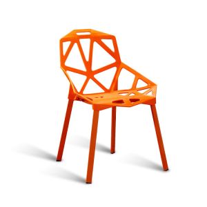 Polypropylene Plastic Restaurant Chairs Stackable With Minimalism Design