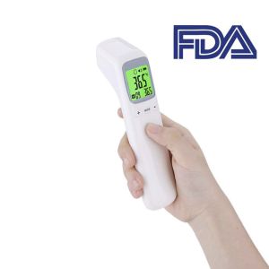 1s Quick Response Forehead Thermometer with LCD Measures Object Temperature